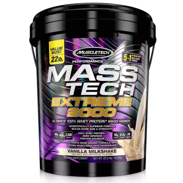 Muscletech Extreme Mass Tech 2000 22lbs Vanilla Milkshake