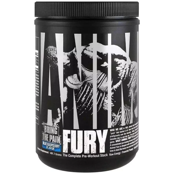 Animal Fury Pre Workout Blue Raspberry 491g