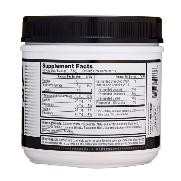 Labrada BCAA Power 30 Servings Orange Mango Facts