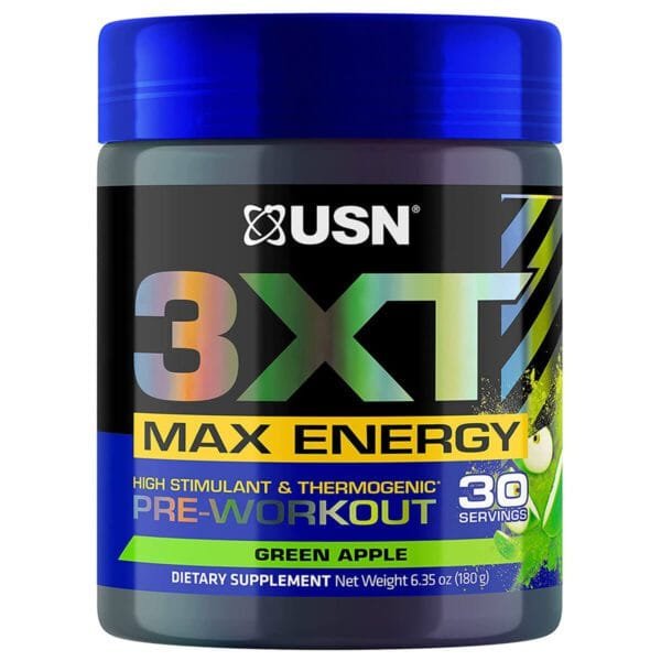 USN 3XT Max Energy 30 Servings Green Apple