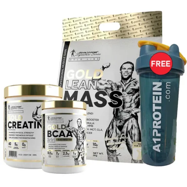 Kevin Levrone Gold Lean Mass + Creatien + Bcaa with Free Shaker