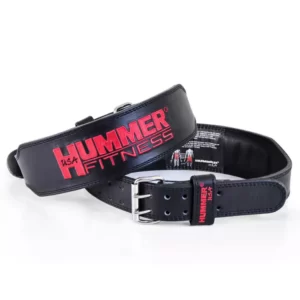 Hummer Fitness Leather Padded Belt - Red