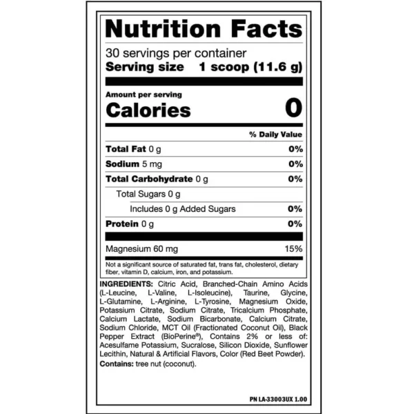 Mutant BCAA 9.7 Watermelon 348g Facts