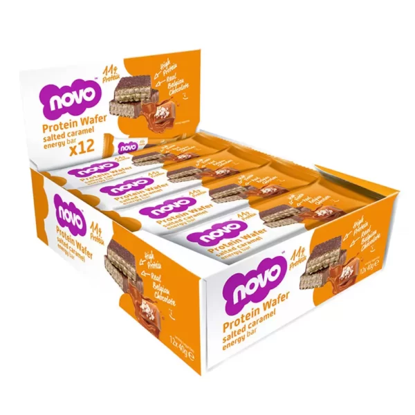 Novo Protein Wafer Bar Salted Caramel 40g Pack