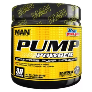 Man Sports Pump Powder Stim-Free Blue Bomb Slice 225g