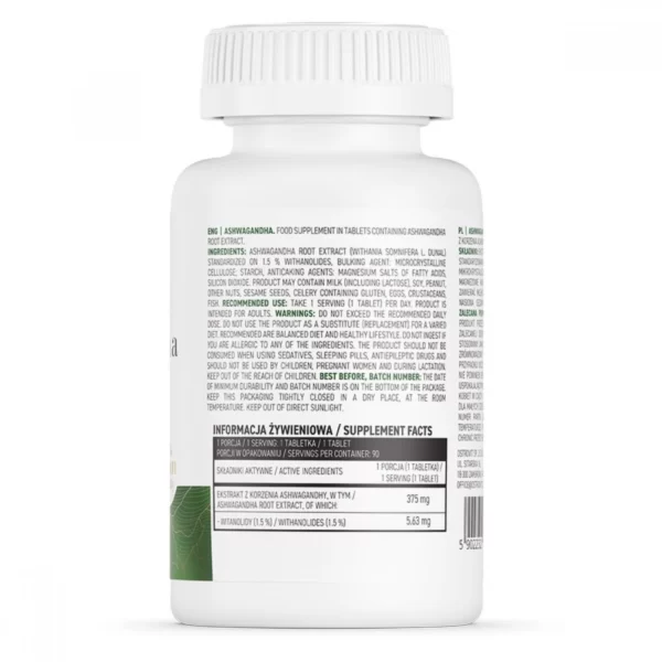 Ostrovit Ashwagandha 90 Capsules Facts