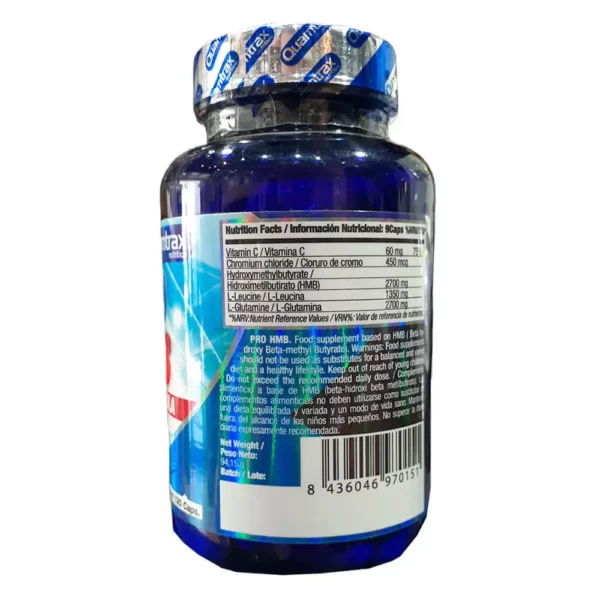 Quamtrax PRO HMB Anticatabolic Formula 120 Capsules Facts
