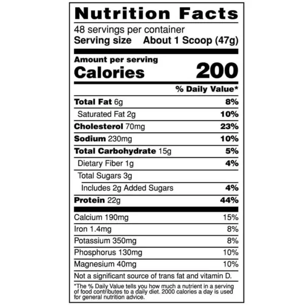 BSN Syntha-6 Chocolate Milkshake 48 Servings 5lbs Facts