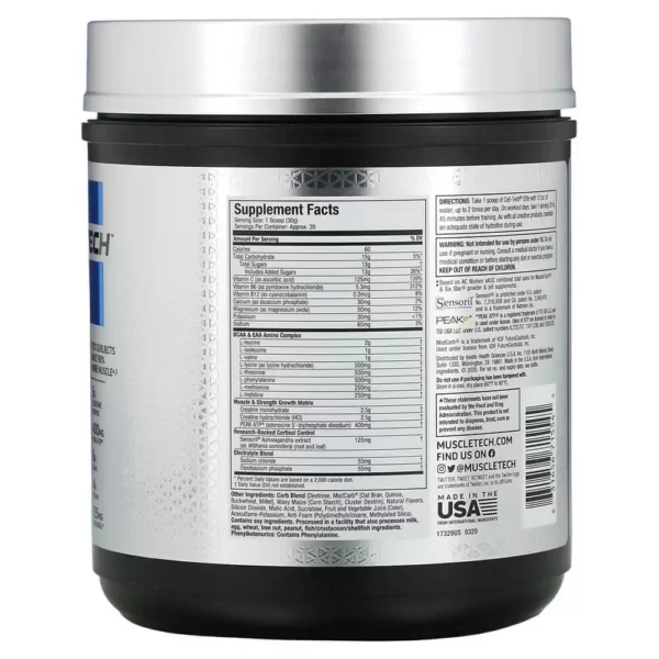 MucleTech Cell Tech Elite Icy Berry Slushie 594g Facts