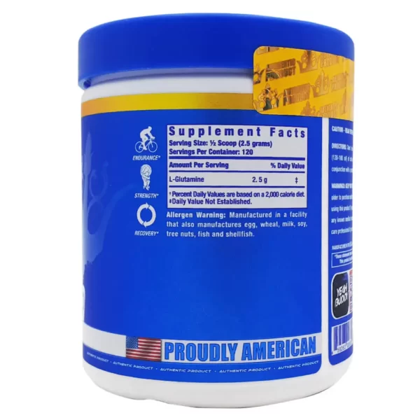 RC Glutamine XS 120 Serving Facts