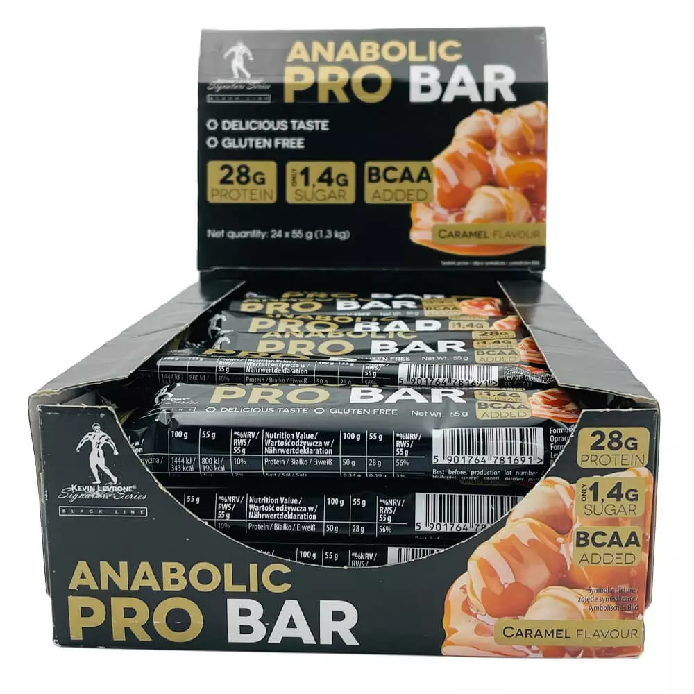 Kevin Levrone Anabolic Pro Bar Caramel 55g x 24