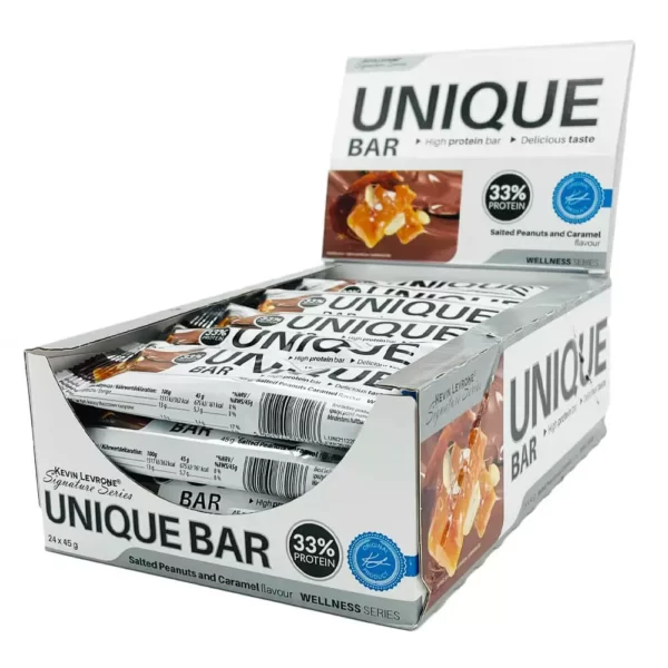 Kevin Levrone Unique Bar Salty Peanut & Caramel 24 x 45g