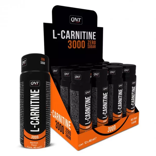 QNT L-Carnitine 3000 Red Fruit Zero Sugar 80ml x 12 Side