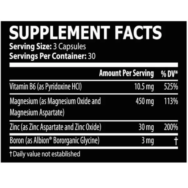 Core Champs ZMA 90 Capsules Facts
