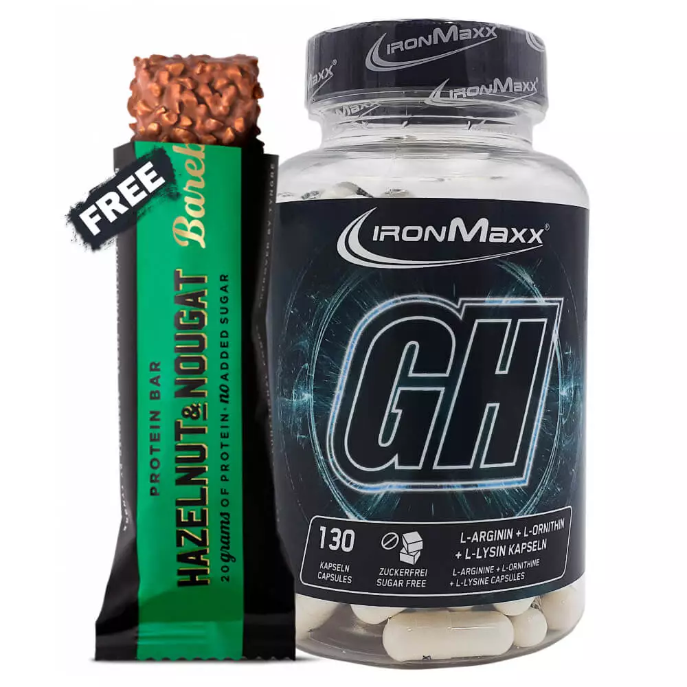 Ironmaxx GH 130 Capsules With Barebells Bar