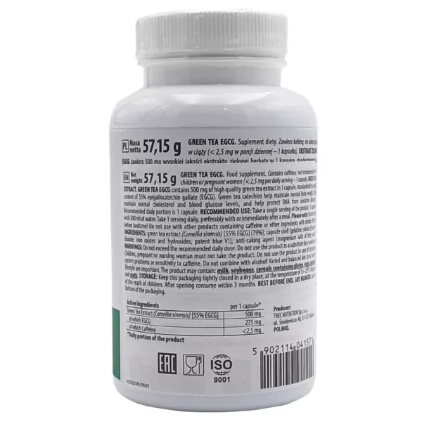 Trec Green Tea 90 Capsules Facts