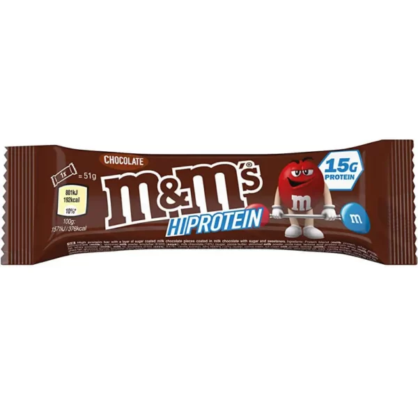 M&M Hi Protein 15g Bar Chocolate 51g