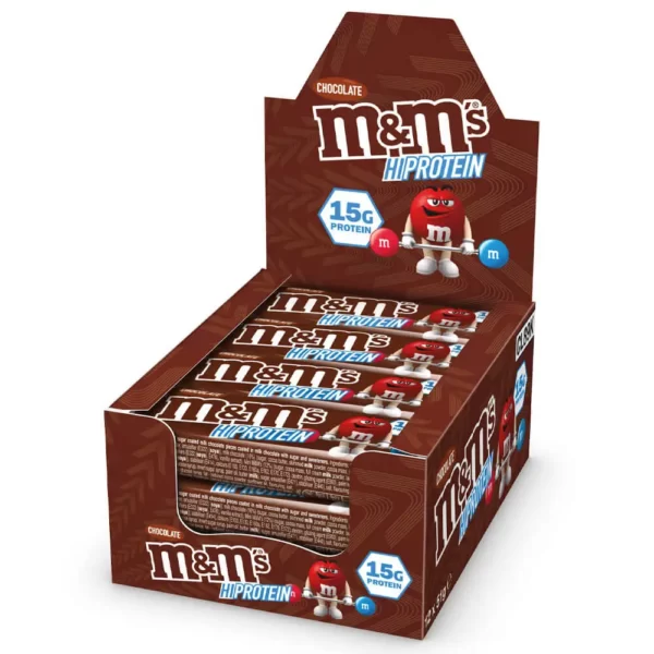 M&M Hi Protein Bars 51g Pack of 12