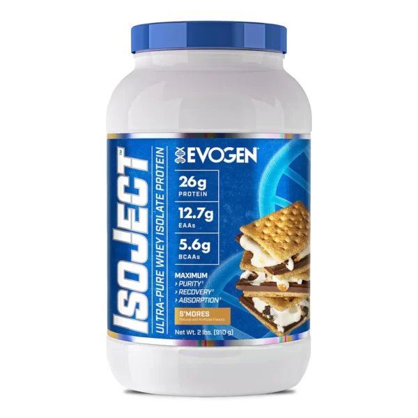 evogen isoject ultra pure whey isolate protein smores 910gm