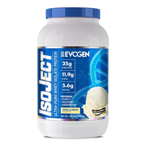 evogen isoject ultra pure whey isolate vanilla bean 840g