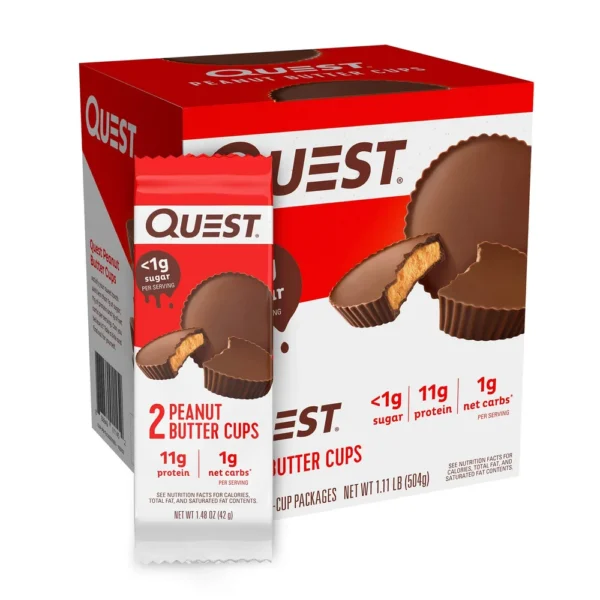 less than 1g of sugar and 1g of net carbs per serving made with complete, dairy-based proteins to provide your body with 9 essential amino acids 4g of fiber per serving to provide your body with a satiating boost of fiber satisfyingly indulgent taste of peanut butter cups without worrying about all the sugar