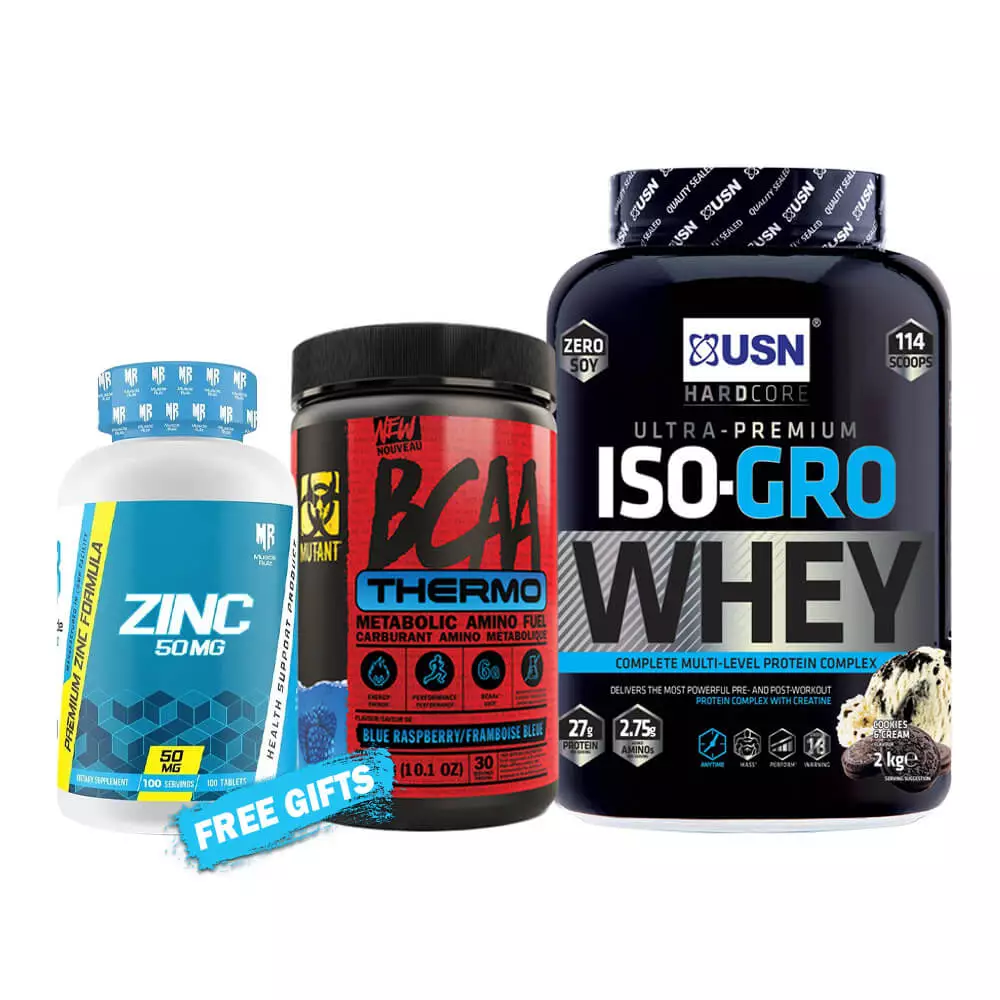 USN ISO-GRO Cookies Cream Flavor 2kg Stack