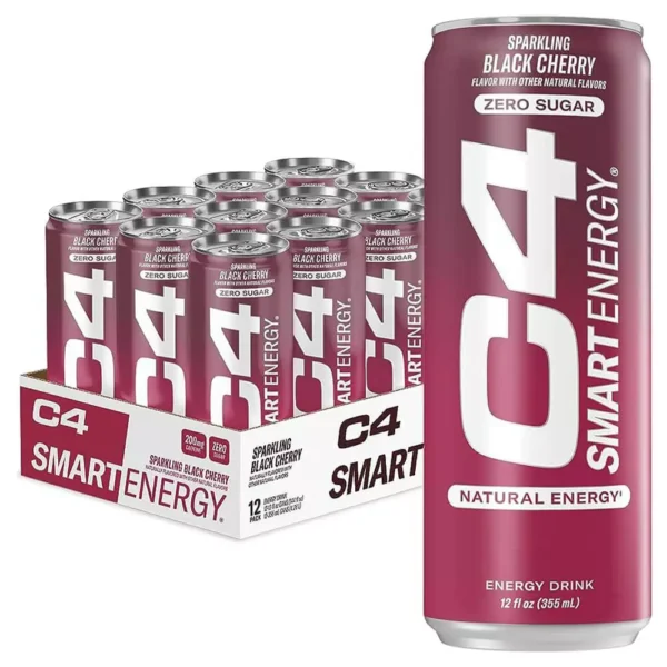 C4 Rtd Smart Energy 355ml Black Cherry-Box