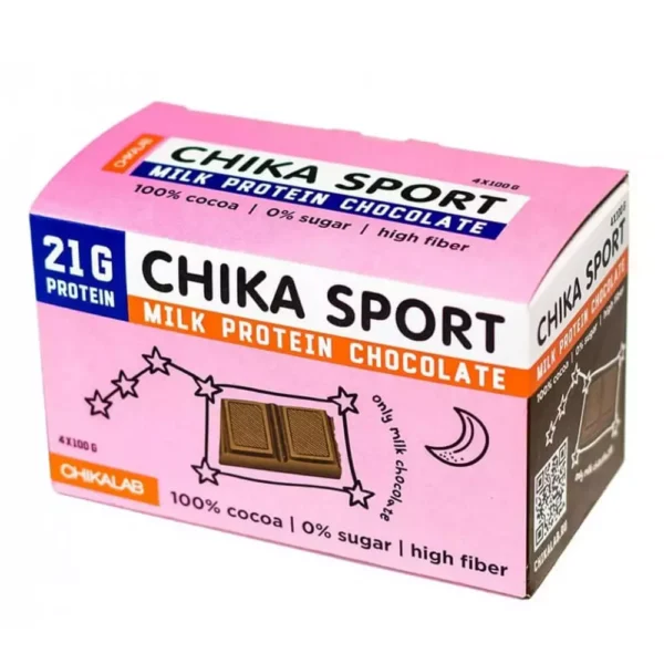 Chikalab Chikasport Protein Milk Chocolate, Only Milk 4x100g Pack