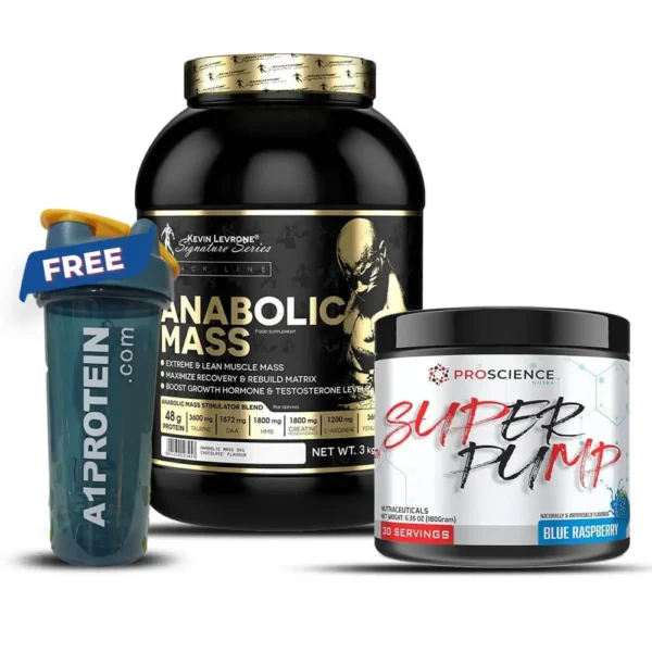 Fitness Power Pack: Levrone Mass Gainer, PROSCIENCE Super Pump with Free Shaker