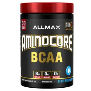 Allmax Amino Core BCAA Zero, Sugar Zero Carb, Blue Raspberry, 30 Servings, 315g (160-145)