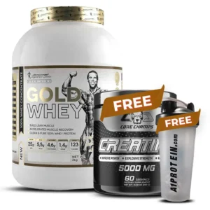 Kevin Levrone Gold Whey 2kg Chocolate + Free Creatine & Shaker