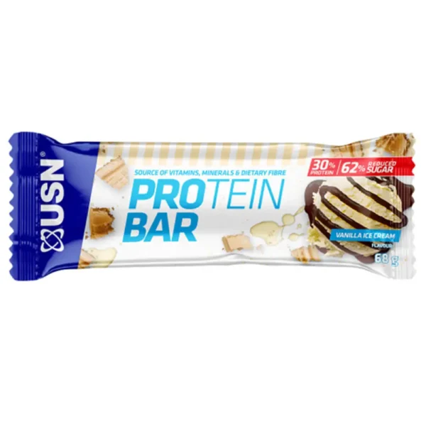 USN Protein Bar, Vanilla Ice Cream Flavor, 68g