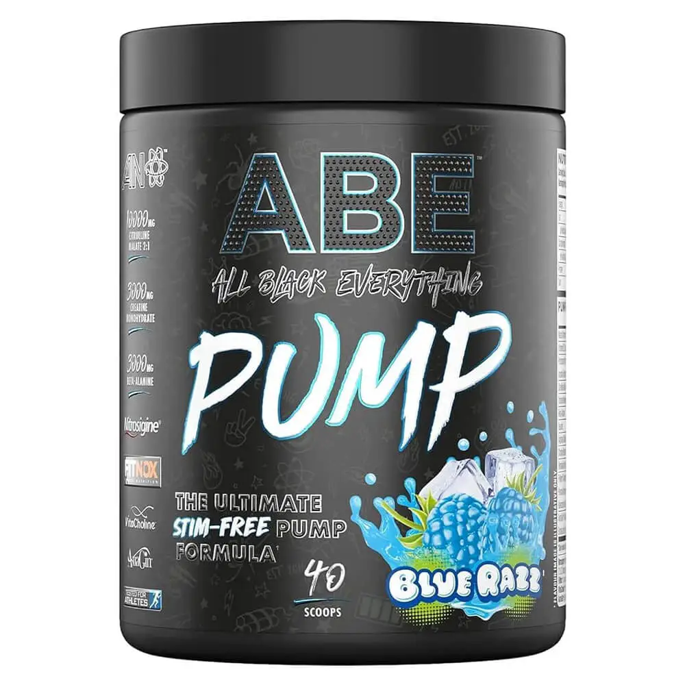 Applied Nutrition ABE Pump, Pre-workout, Blue Razz Flavor, 500g, 40 Serving