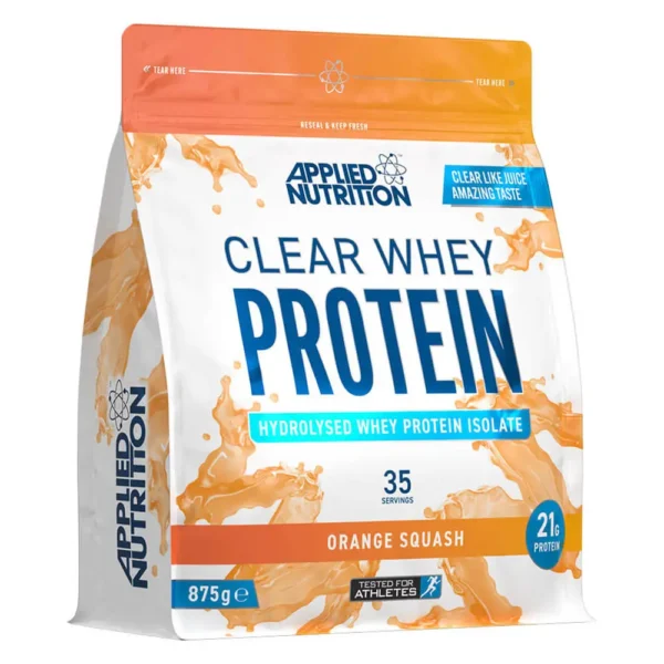 Applied Nutrition Clear Whey Protein, Orange Squash Flavor, 875g, 35 Serving