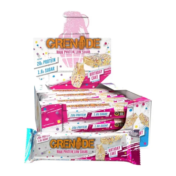 Grenade protein bar, 1box, birthday cake