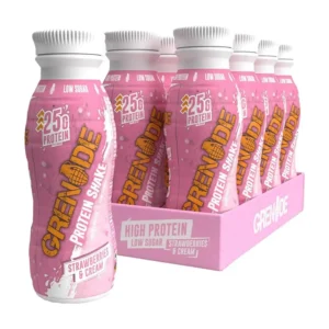 grenade protein shake pack of 8 strawberries & cream