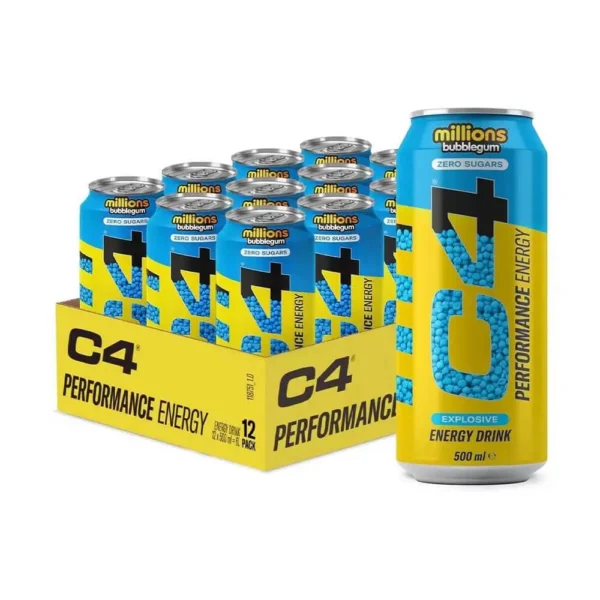 Cellucor C4 Energy Drink Millions Bubblegum flavor 500ml pack of 12