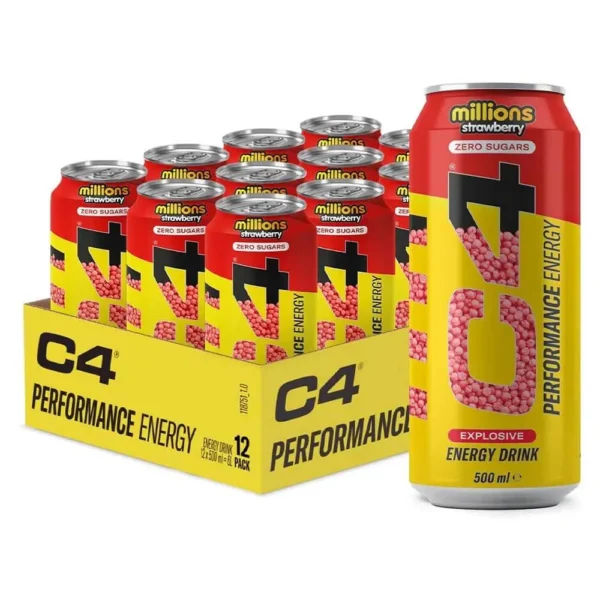 Cellucor C4 Energy Drink Millions Strawberry 500ml Pack of 12