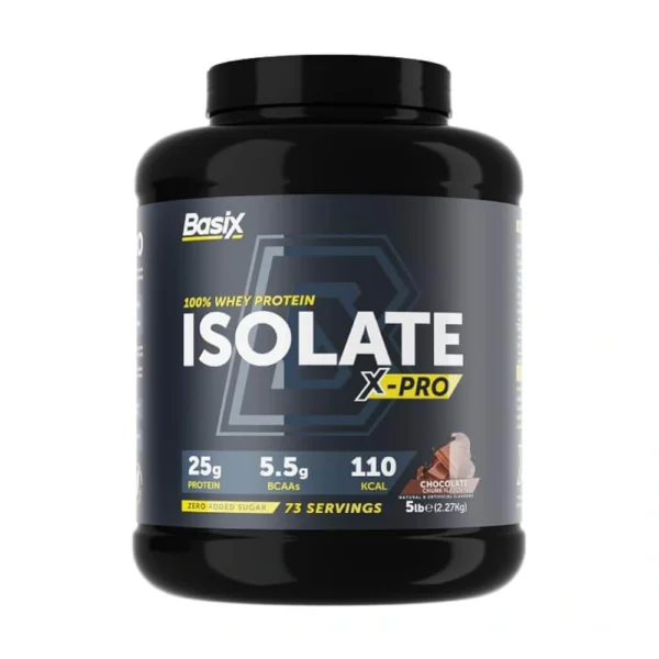 Basix 100% Whey Protein Isolate X-Pro 2.27kg Chocolate Flavor 76 Serving