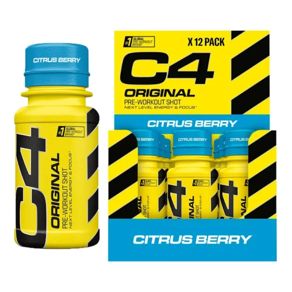 C4 Original Pre-Workout Shot 60ml Citrus Berry Pack of 12