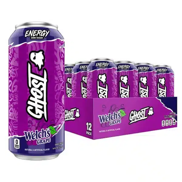 Ghost Energy Zero Sugar RTD 473ml Welch's Grape Flavor Pack of 12